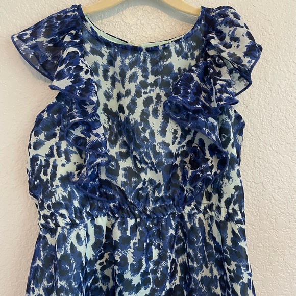 ABS Kids Blue Leopard Dress - Picture 3 of 5